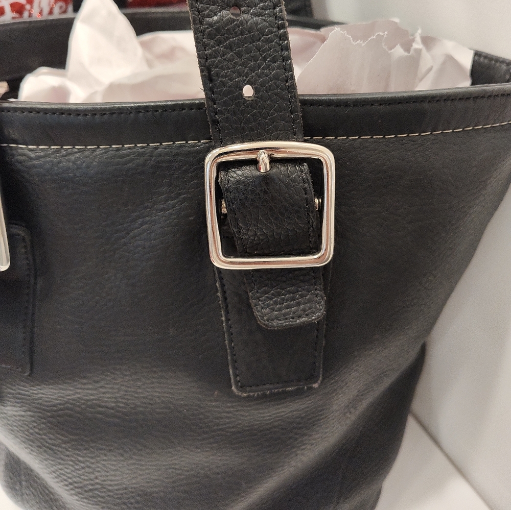 🖤Rare Vintage 90's Coach Hamilton Milbrook Pebbled Leather Shoulder Tote #9600 - Picture 4 of 16